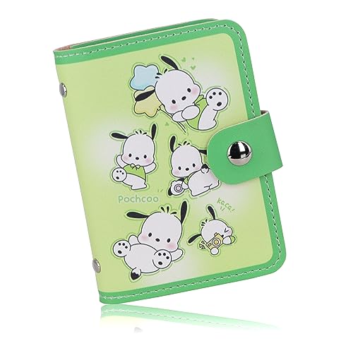 Roffatide Cartoon Pochacco Kreditkarte Geldbörse ID Card Cover Frauen Kunstleder Kreditkartenhalter Kleine Geldbörse Slim Bi-fold Compact Kartenhalter Geldbörse von Roffatide