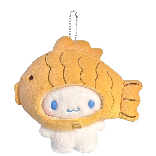 Roffatide Cartoon Taiyaki Schlüsselanhänger Plüsch Plüsch Schlüsselanhänger Cartoon Figur Schlüsselanhänger JK Tasche Anhänger für Mädchen und Jungen Lolita Schlüsselanhänger von Roffatide