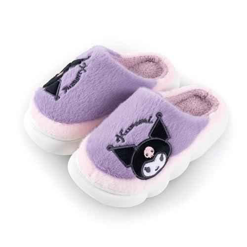 Roffatide Niedliche Kuromi Hausschuhe für Frauen Plüsch Warme Pantoffeln Flauschige Hausschuhe Bequeme Fleece-Kunstfell-Hausschuhe Gemütliche Hausschuhe Anti-Rutsch Lila 37-38 Roffatide Niedliche Kuromi Hausschuhe für Frauen Plüsch Warme Pantoffeln Flauschige Hausschuhe Bequeme Fleece-Kunstfell-Hausschuhe Gemütliche Hausschuhe Anti-Rutsch Lila 37-38 von Roffatide