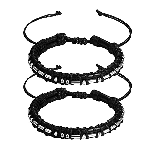 Rofusn 2 x Morsecode I Love You, Lederseil, Manschettenarmbänder für Männer und Frauen, für Sie und Ihn, verstellbare Paar-Armbänder, Metall, andere Rofusn 2 x Morsecode I Love You, Lederseil, Manschettenarmbänder für Männer und Frauen, für Sie und Ihn, verstellbare Paar-Armbänder, Metall, andere von Rofusn