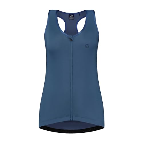 Rogelli Abbey Radtrikot Damen, Fahrradtrikot Kurzarm, Rennrad Trikot, Atmungsaktive, Radsport Shirt - Marine, L von Rogelli