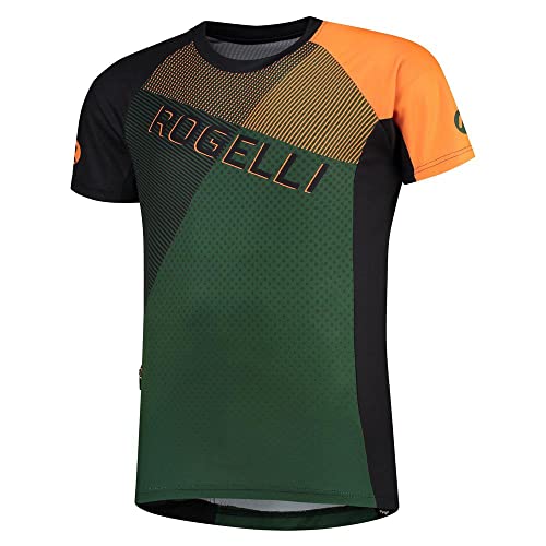 Rogelli Adventure 2.0 Radtrikot Herren - MTB Trikot Kurzarm - Grün/Schwarz/Orange - Größe 3XL von Rogelli