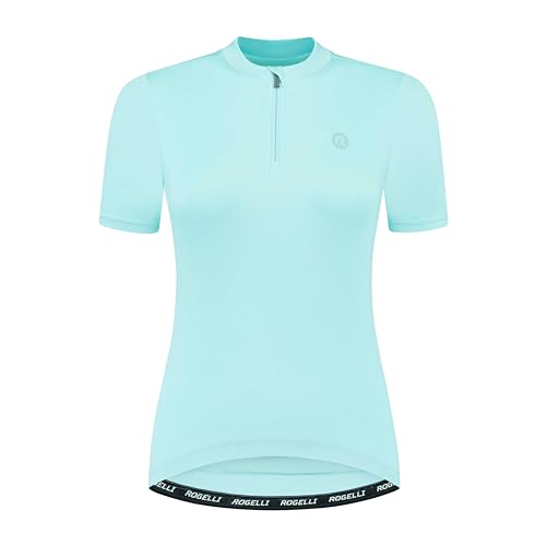 Rogelli Radtrikot Damen - Kurzarm Fahrradtrikot mit Reißverschluss - Atmungsaktiv & Schnell Trocknend - Hellblau - Core von Rogelli