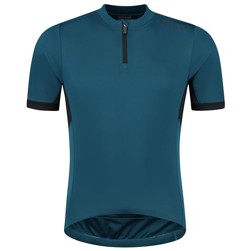 Rogelli Core Rennrad Trikot Herren - Atmungsaktive Fahrradtrikot Kurzarm - 3 Rückentaschen - Rennrad Trikot - Radtrikot - Marine - 4XL von Rogelli