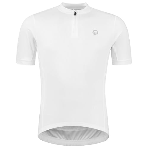 Rogelli Radtrikot Herren - Kurzes Fahrradtrikot mit Reißverschluss - Atmungsaktiv & Schnell Trocknend - Weiß - Core von Rogelli