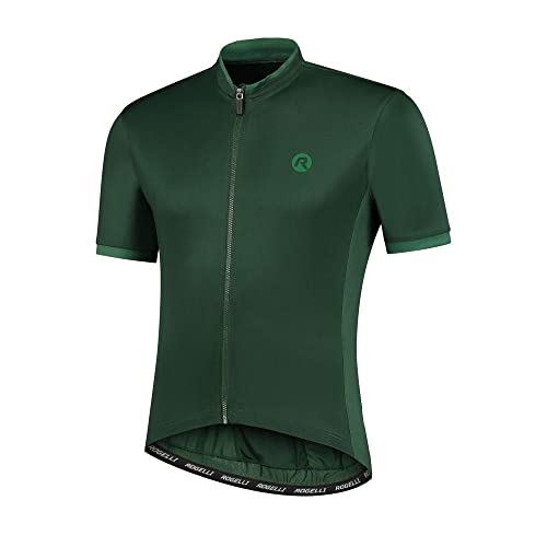 Rogelli Essential Radtrikot Herren, Fahrradtrikot Kurzarm, Rennrad Trikot, Atmungsaktive, Radsport Shirt - Dunkelgrün, XL von Rogelli