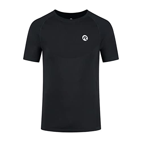 Rogelli Essential Sportshirt Herren - Technisches Kurzarm-Sport-T-Shirt - Schwarz - Größe M von Rogelli