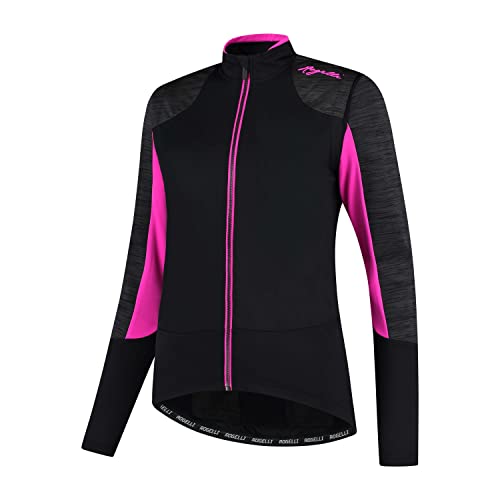 Rogelli Glory Fahrradjacke Damen - Rennradjacke - Schwarz/Grau/Rosa - Größe M von Rogelli