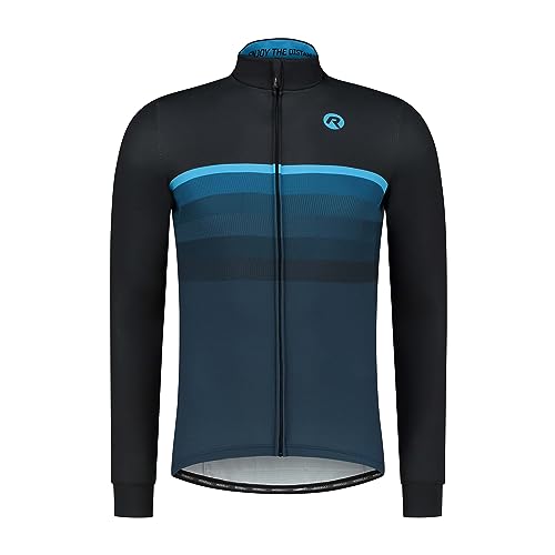 Rogelli Hero ll Radtrikot Herren - Fahrradtrikot Langarm - Schwarz/Blau - Größe XL von Rogelli