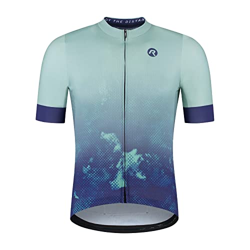 Rogelli Nebula Radtrikot Herren - Fahrradtrikot Kurzarm - Blau - Größe L von Rogelli