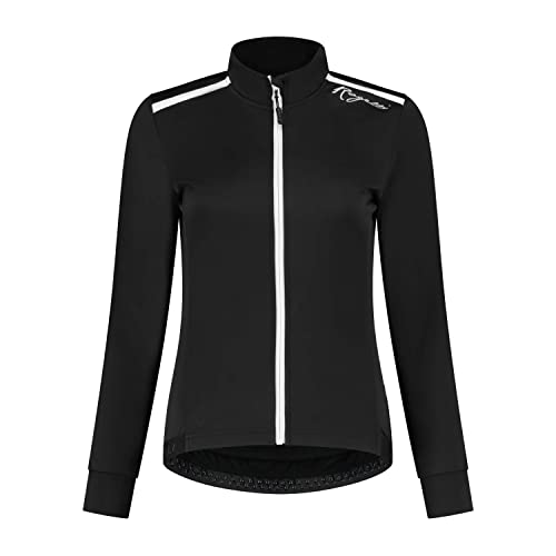 Rogelli Pesara Fahrradjacke Damen - Atmungsaktiv, Wasserabweisend und Winddicht - Radjacke - Schwarz/Weiß - L von Rogelli