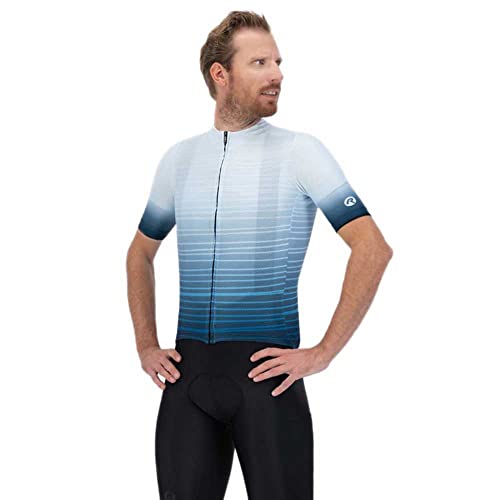 Rogelli Surf Radtrikot Herren - Fahrradtrikot Kurzarm - Blau/Weiß - Größe L von Rogelli