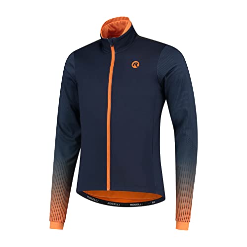 Rogelli Trace Fahrradjacke Herren - Rennradjacke - Lila/Orange - Größe L von Rogelli