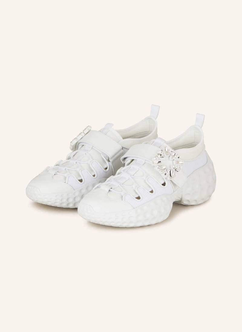 Roger Vivier Sneaker Viv' Run Mit Schmucksteinen weiss von Roger Vivier