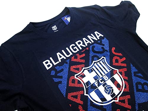 T-Shirt Barcelona Modell Blaugrana Since 1899 T-Shirt mit Wappen Fußballmannschaft aus 100% Baumwolle. Offiziell. Erwachsene Jungen. von Roger's