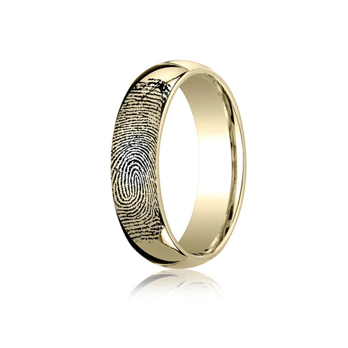 10K Gold Custom Fingerprint Ring Mit Ihrem Print Herren Oder Damen Ehering Promise 10K Gold Custom Fingerprint Ring Mit Ihrem Print Herren Oder Damen Ehering Promise von RogueRiverJewelry