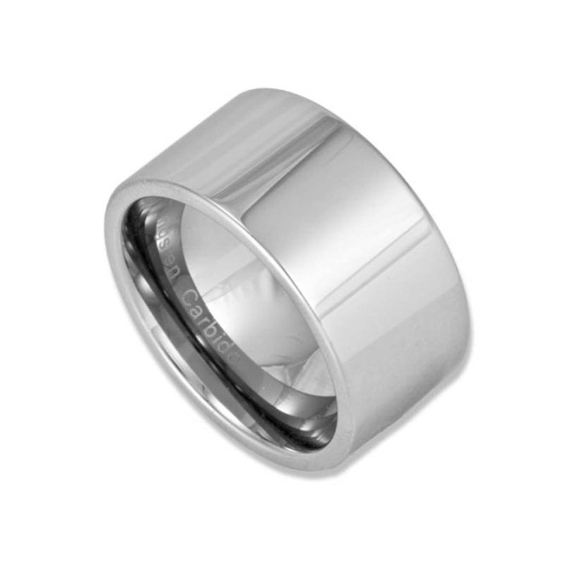12mm Wide Tungsten Ring Mens Hochzeitsband Oder Promise Mit Custom Graving von RogueRiverJewelry