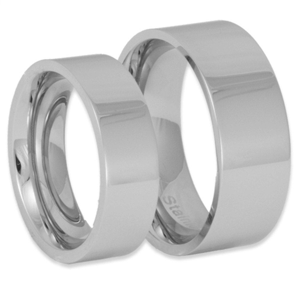 Seine Und Ihre Pfeife Cut Edelstahl Hochlingsring Set Custom Graved Flat Paare Versprechen Bands Frauen Seine Und Ihre Pfeife Cut Edelstahl Hochlingsring Set Custom Graved Flat Paare Versprechen Bands Frauen von RogueRiverJewelry