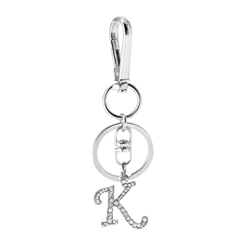 Rohans Damen-Schlüsselanhänger aus versilberter Legierung mit Kristall-Strasssteinen, K, One size von Rohans