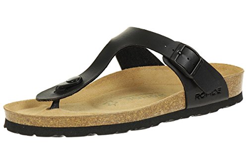 Rohde Damen, Frauen, Zehentrenner, Sandalen,sommerschuhe,sommersandalen,zehenkneifer,flip flops,sandaletten,bequem,leicht,SCHWARZ,37 EU / 4 UK von Rohde