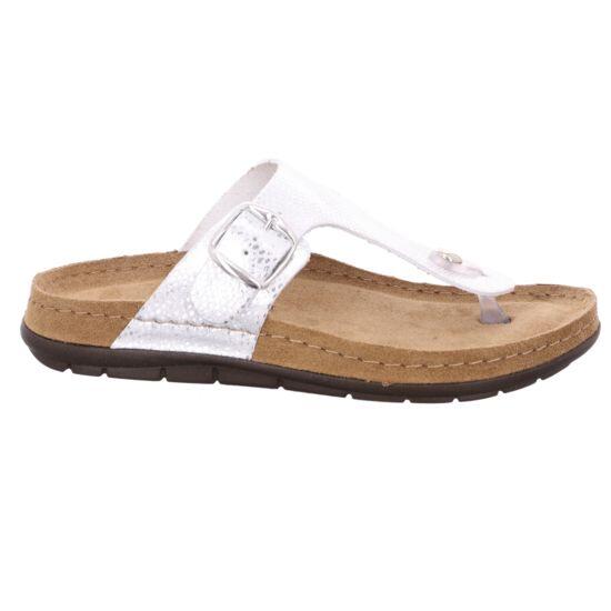 Rohde Damenschuhe Klassische Pantoletten SILBER SILBER - Gr. - 40 von Rohde