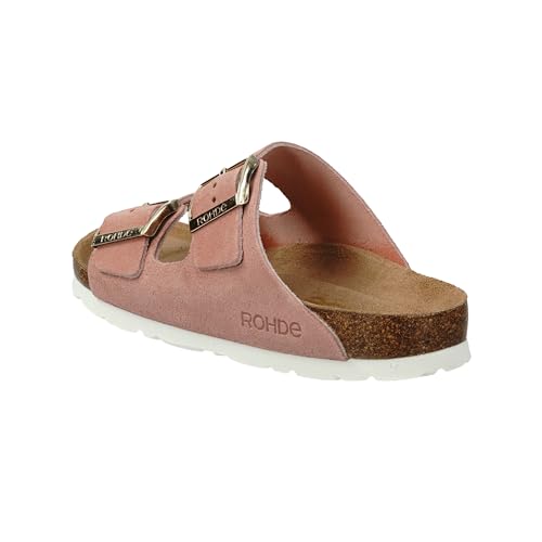 Rohde Damen, Frauen, Klassische Sandalen, Sandalen,pantoletten,sommerschuhe,hausschuhe,kork-fußbett,ROSE,41 EU / 7.5 UK von Rohde