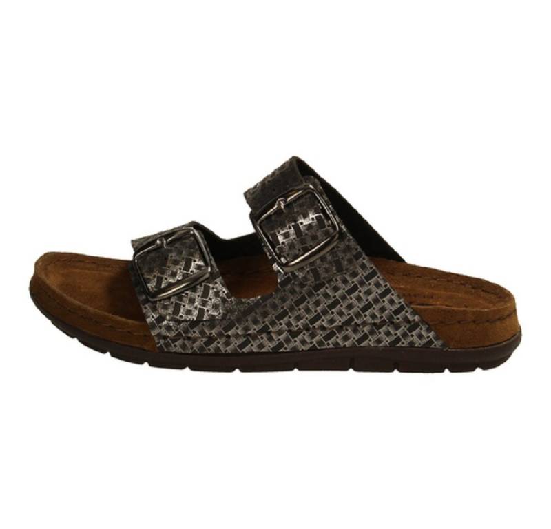 Rohde 2 Schnaller Damen Bio-Pantolette Rodigo Schwarz Pantolette von Rohde