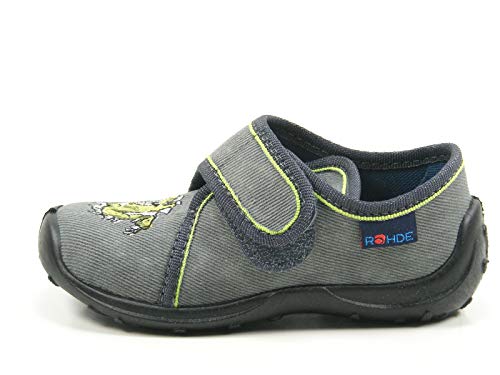 Rohde 2146 Boogy Jungen Schuhe Kinder Hausschuhe, Größe:26 EU, Farbe:Grau von Rohde