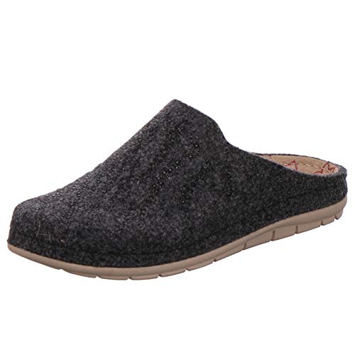 Rohde 6194-82 Rodigo-D Damen Hausschuhe Pantoffeln Softfilz, Größe:37 EU, Farbe:Grau von Rohde