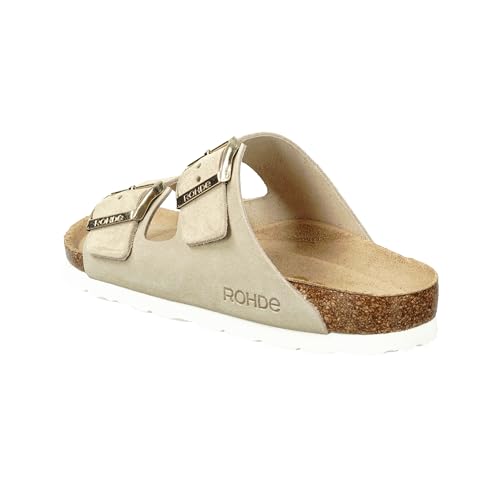 Rohde ALBA Damen, Frauen, Pantoletten, Slipper,Slides,Sandalen,Sommerschuhe,Freizeitschuhe,Mules,Gartenschuhe,Clogs,Elfenbein,36 EU von Rohde