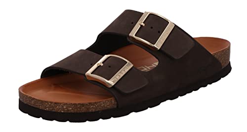 Rohde Alba Pantolette Damen Hausschuhe Sandale Leder 565014 Mocca, Schuhgröße:36 EU von Rohde