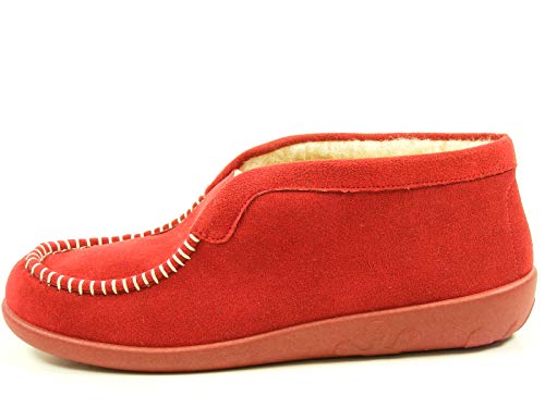 Rohde Ballerup 2236 Schuhe Damen Hausschuhe Schurwolle, Größe:42 EU, Farbe:Rot von Rohde