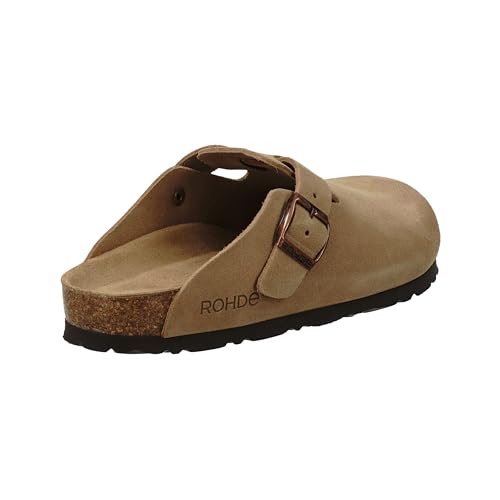 Rohde ALBA Damen, Frauen, Clogs, Pantoletten,Slipper,Slides,Slip On,Freizeitschuhe,Gartenschuhe,Schlupfschuhe,schluepfschuhe,Natur,39 EU von Rohde