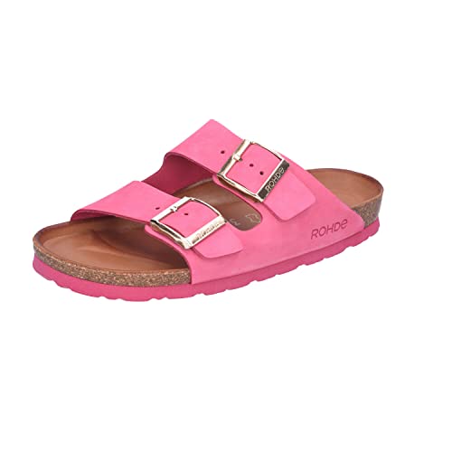 Rohde Damen, Frauen, Klassische Sandalen, Sandalen,pantoletten,sommerschuhe,hausschuhe,kork-fußbett,PINK,36 EU / 3.5 UK von Rohde