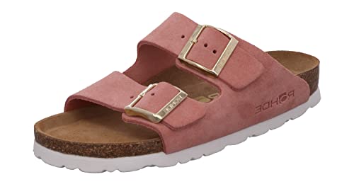 Rohde Damen, Frauen, Klassische Sandalen, Sandalen,pantoletten,sommerschuhe,hausschuhe,kork-fußbett,ROSE,37 EU / 4 UK von Rohde