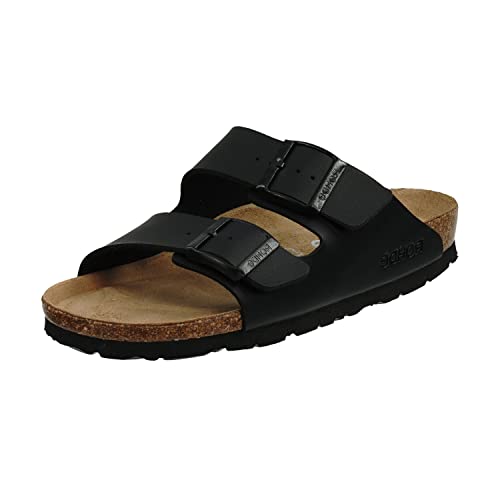 Rohde Damen, Frauen, Klassische Sandalen, Sandalen,Pantoletten,Sommerschuhe,Hausschuhe,Kork-fußbett,SCHWARZ,37 EU / 4 UK von Rohde