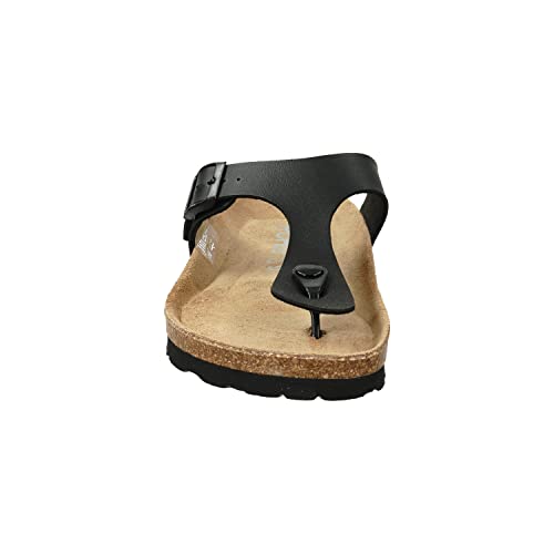 Rohde Damen, Frauen, Zehentrenner, Sandalen,flip Flops,Sandaletten,bequem,leicht,Sommer,Strand,zehenstegsandalen,SCHWARZ,42 EU / 8 UK von Rohde