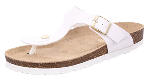 Rohde ALBA Damen, Frauen, Flip Flops, Zehenstegsandalen,Flip Flops,bequem,leicht,Sommer,Strand,Sommer,Strand,flip Flops,Weiss/Lack,40 EU von Rohde