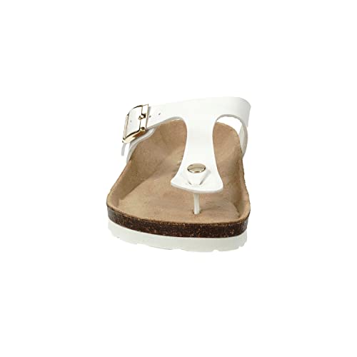 Rohde ALBA Damen, Frauen, Flip Flops, Zehenstegsandalen,Flip Flops,bequem,leicht,Sommer,Strand,zehenstegsandalen,bequem,WEISS/LACK,41 EU von Rohde