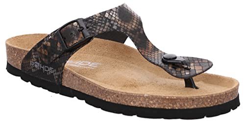 Rohde Damen Schuhe Clogs Pantoletten Zehentrenner Alba 5591, Größe:41 EU, Farbe:Braun von Rohde