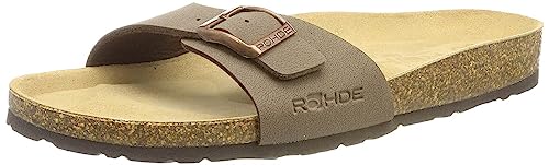 Rohde ALBA Damen, Frauen, Pantoletten, Slipper,Slides,Sandalen,Sommerschuhe,Freizeitschuhe,Sandalen,Freizeitschuhe,Slipper,Mocca,38 EU von Rohde