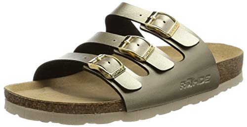 Rohde Damen Schuhe Clogs Pantoletten Weite G Schnalle Alba 5619, Größe:42 EU, Farbe:Braun von Rohde