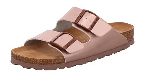 Rohde Damen Pantolette Zwei Riemen Metallic Effekt Weite G Perlato Alba 5623, Größe:36 EU, Farbe:Rosa von Rohde