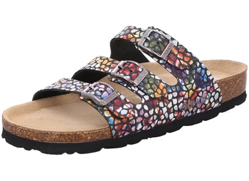 Rohde Damen, Frauen, Klassische Sandalen, Sandalen,Pantoletten,Sommerschuhe,Hausschuhe,Kork-fußbett,Multicolor,37 EU / 4 UK von Rohde