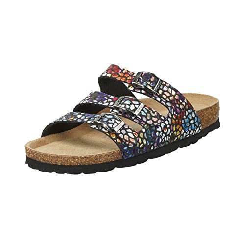 Rohde Damen, Frauen, Klassische Sandalen, Sandalen,Pantoletten,Sommerschuhe,Hausschuhe,Kork-fußbett,Multicolor,38 EU / 5 UK von Rohde