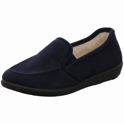 Rohde Damen Hausschuh Ballerina Slipper Fußbett Ballerup 2224, Größe:40 EU, Farbe:Blau von Rohde