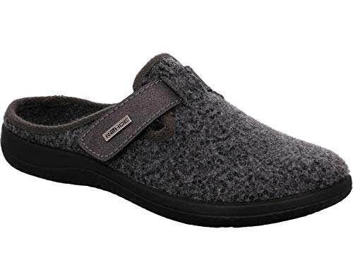 Rohde Damen Hausschuhe Pantoffeln Softfilz Bari 6556, Größe:37 EU, Farbe:Grau von Rohde
