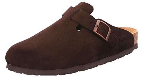 Rohde Damen Clog Leder Pantolette robust klassisch Schnalle Alba 6071, Größe:37 EU, Farbe:Braun von Rohde