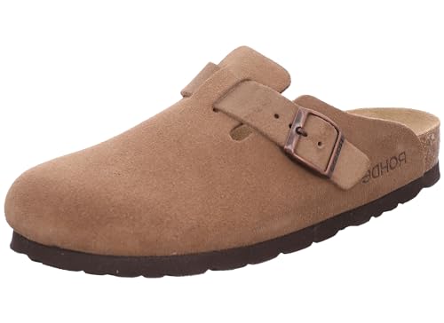 Rohde Damen Clog Leder Pantolette robust klassisch Schnalle Alba 6071, Größe:39 EU, Farbe:Mehrfarbig von Rohde