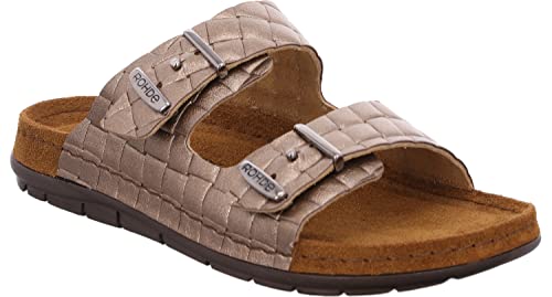 Rohde Damen Clogs Pantoletten Leder Rodigo-D 5863, Größe:41 EU, Farbe:Braun von Rohde